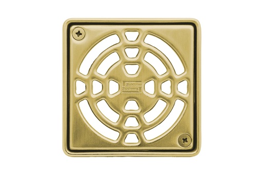 [SCH-KD4GRKECG] Schluter KD4GRKECG Kerdi-Drain Grate Kit 4" Classic Gold Des1