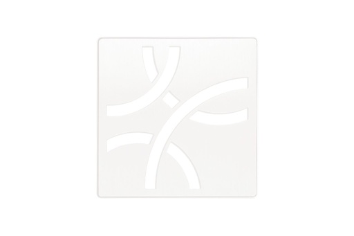 [SCH-KDIF4GRKMBWD6] Schluter KDIF4GRKMBWD6 Kerdi-Drain Grate Kit 4" Matte White Curve
