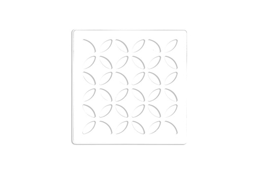 [SCH-KDIF4GRKMBWD5] Schluter KDIF4GRKMBWD5 Kerdi-Drain Grate Kit 4" Matte White Floral
