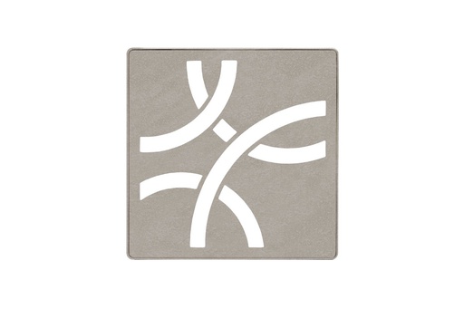[SCH-KDIF4GRKTSSGD6] Schluter KDIF4GRKTSSGD6 Kerdi-Drain Grate Kit 4" Stone Grey Curve