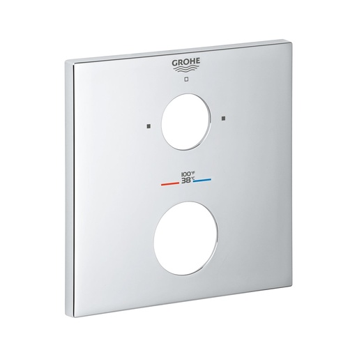 [GRO-49104000] Grohe 49104000 Grohtherm Cube Dual Func 2-Hndle THM Wall Plate Grohe Chrome