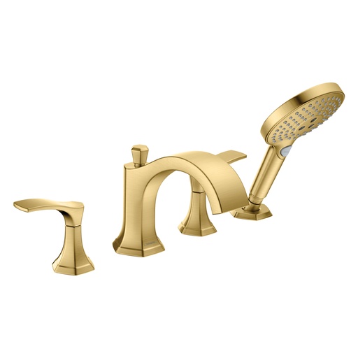 [HAN-04817250] Hansgrohe 04817250 4 Hole Roman Tub Set Trim With 1.75 Gpm Handshower Brushed Gold Optic
