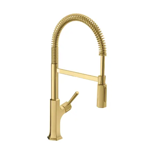 [HAN-04851250] Hansgrohe 04851250 Locarno Semi Pro Kitchen Faucet 2 Spray 1.75 Gpm Brushed Gold Optic