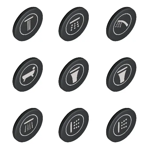 [GRO-14077XH0] Grohe 14077XH0 Smartcontrol Icon Caps-Set Of 9 Grohe Frosted Granite