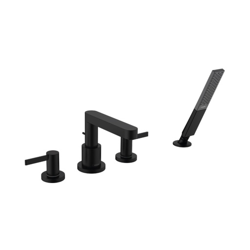 [HAN-76443671] Hansgrohe 76443671 Finoris 4-Hole Roman Tub Set Trim With Handshower Matte Black