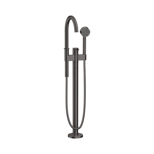 [HAN-48441341] Hansgrohe 48441341 Axor One Freestanding Tub Filler Trim With Handshower Brushed Black Chrome