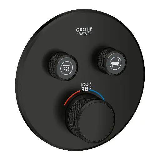 [GRO-291372430] Grohe 291372430 Grohtherm Smartcontrol Dual Function Thermostatic Trim Matte Black