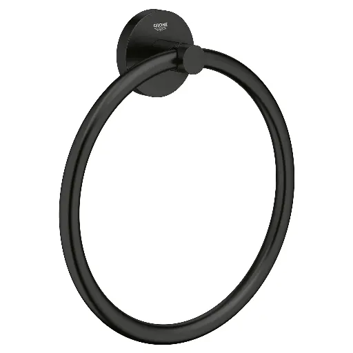 [GRO-403652431] Grohe 403652431 Essentials 8" Towel Ring Matte Black