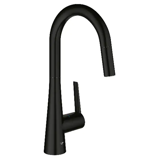 [GRO-322262433] Grohe 322262433 Zedra Dual Spray Pull-Down Kitchen Faucet Matte Black