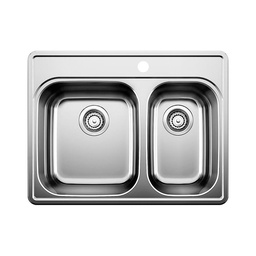[BLA-401001] Blanco 401001 Essential 1 1/2 Single Hole Double Kitchen Sink