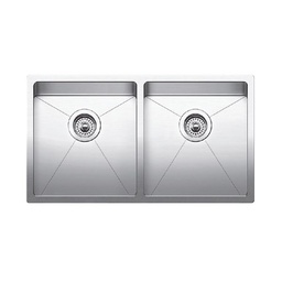 [BLA-401519] Blanco 401519 Quatrus R15 U 2 Stainless Steel Double Kitchen Sink