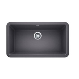 [BLA-402128] Blanco 402128 Ikon 33 Single Kitchen Sink Front Apron Cinder