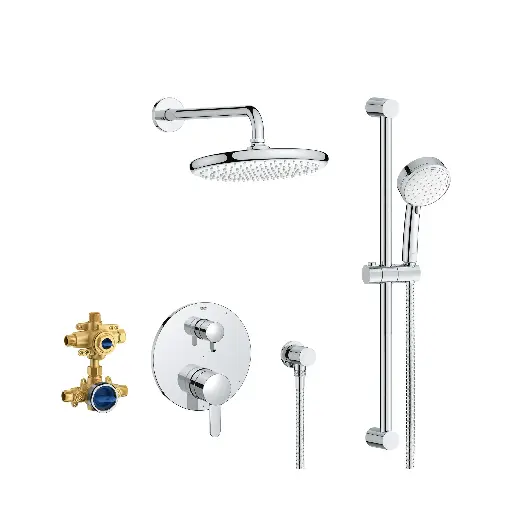 [GRO-29428000] Grohe 29428000 Cosmopolitan Pressure Balance Rain Shower Set StarLight Chrome