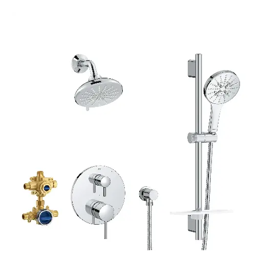 [GRO-29431000] Grohe 29431000 Timeless Pressure Balance Shower Set StarLight Chrome