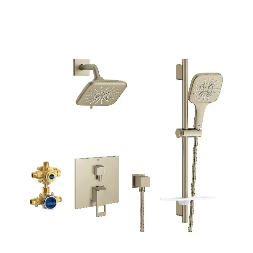 [GRO-29433EN0] Grohe 29433EN0 Eurocube Pressure Balance Shower Set Brushed Nickel