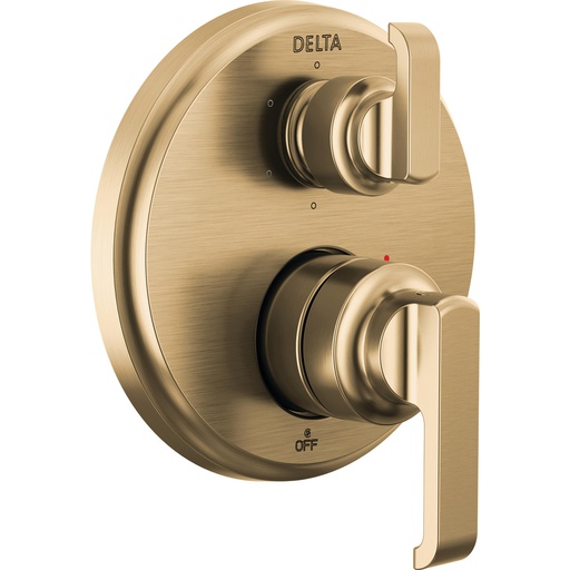 [DEL-T24989-CZ-PR] Delta T24989-CZ-PR Tetra 14 Series Integrated Diverter Trim 6-Setting Lumicoat Champagne Bronze