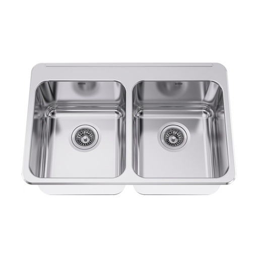 [FRA-LBD6410PCB-1-1] Franke LBD6410PCB-1-1 Double Sink With Ledge 18 Gauge Stainless Steel