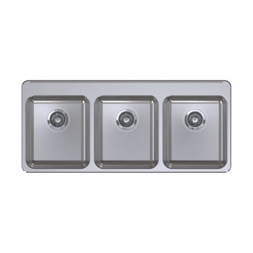 [FRA-LBT6407CB-1] Franke LBT6407CB-1 Topmount Triple Bowl Sink With Ledge Stainless Steel