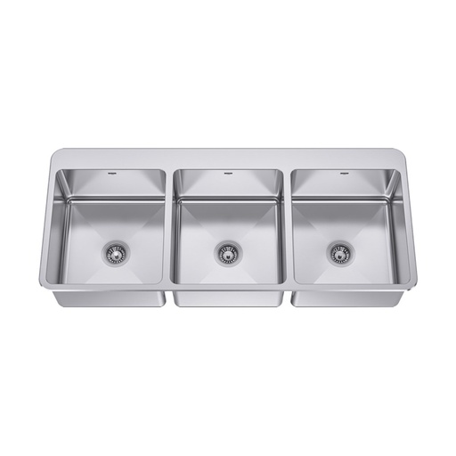 [FRA-LBT8610P-1-3] Franke LBT8610P-1-3 Triple 18 Gauge Sinks With Ledge Stainless Steel